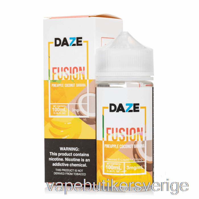 Vape Sverige Ananas Kokos Banan - 7 Daze Fusion - 100ml 0mg